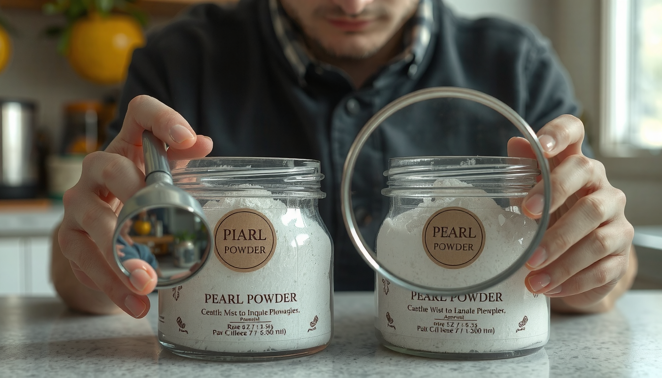 Pearl powder dangers from fake products that appear identical to authentic supplements